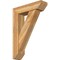 Ekena Millwork Traditional Slat Rough Sawn Bracket w/ Offset Brace, Western Red Cedar, 8"W x 30"D x 42"H BKT0806X30X42TRA06RWR - alternate 1